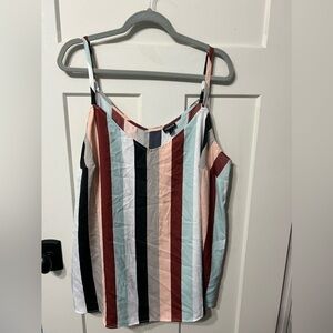 Torrid Sophie Rugby Stripe Charmeuse Swing Cami Blouse 3x